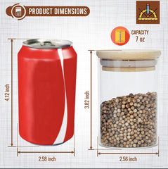 12-Piece Airtight Glass Spice Jar Set with Bamboo Lids – Kitchen Food Storage Containers