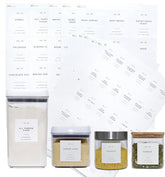 Pantry Labels for Food Containers | Waterproof Pre-Printed Stickers (179 Labels)