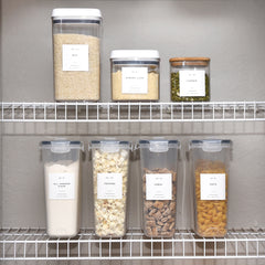 Pantry Labels for Food Containers | Waterproof Pre-Printed Stickers (179 Labels)