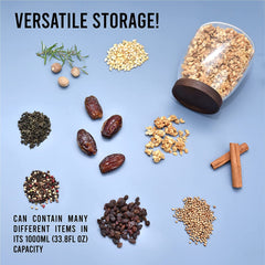 PreZervers Glass jar with wooden lid 33.8oz 1000ml