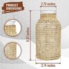 Glass Vase with Woven Straw Decor | Glass Flower vase with Rattan - Image 3