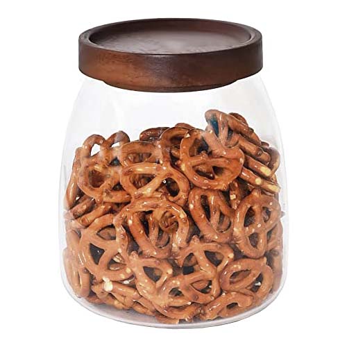Berard 30-oz Glass Storage Jar with Olive Wood Lid
