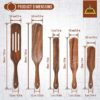 5 Piece Set of Teak Wood Spurtles - Image 2