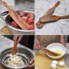 5 Piece Set of Teak Wood Spurtles - Image 5